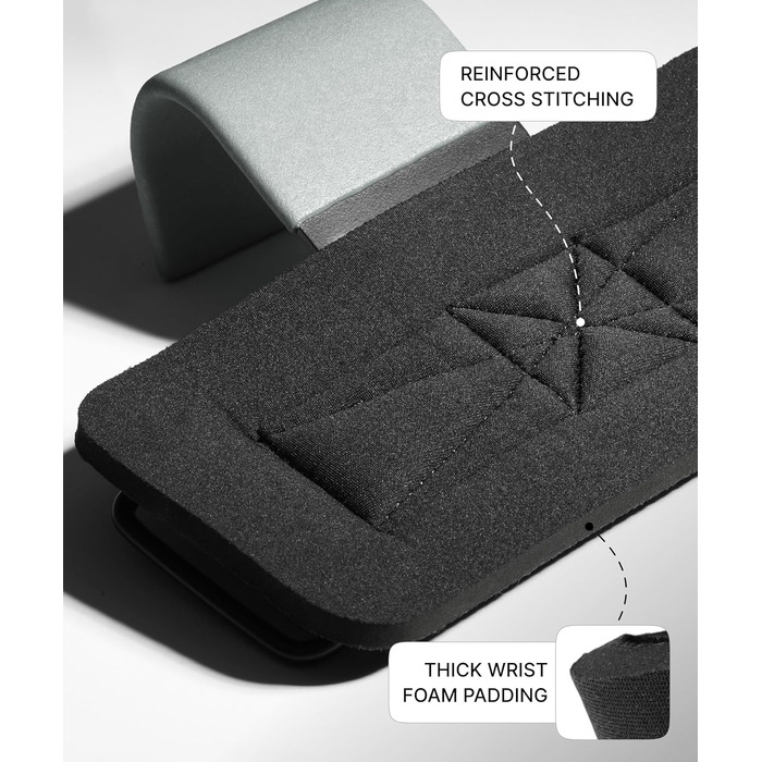 Набори для тренувань DMoose Fitness для чоловіків та жінок (пара) - міцний нейлон з ремінцями на зап'ясті 8 мм - допоміжні засоби для тренувань у залі для пауерліфтингу та станової тяги - фітнес-помочники (сірий)