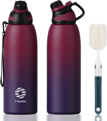 Fjbottle термос-пляшка з нержавіючої сталі для спорту та дітей, з магнітною кришкою, 400/600/800/1000/1500 мл, без BPA, герметична, підходить для газованої води, для школи та фітнесу