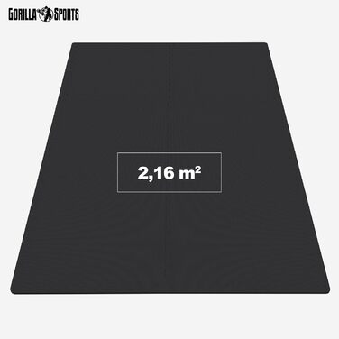 GORILLA SPORTS® Захисні мати EVA, 6 шт, 60x60x1,2 см, антиковзкі, для фітнесу, підлоги, тренажерів, басейну, з 12 крайовими елементами, різні кольори