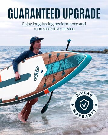 SUP дошка ZLX 350x83 см, набір для Stand Up Paddling, зелена (під дерево), до 200 кг