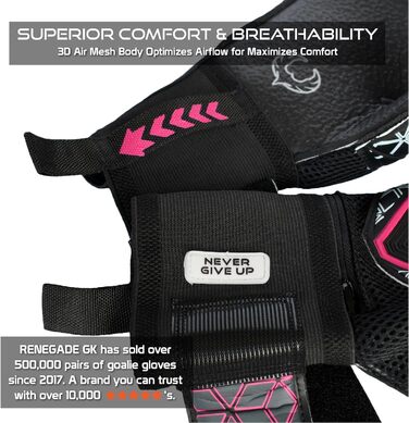 Воротарські рукавиці Renegade GK Triton Microbe-Guard (розміри 5-11, 3 моделі, рівень 2) Pro-Tek, Super Grip 3.5+3мм | Для жорстких покриттів | Дорослі, підлітки, діти