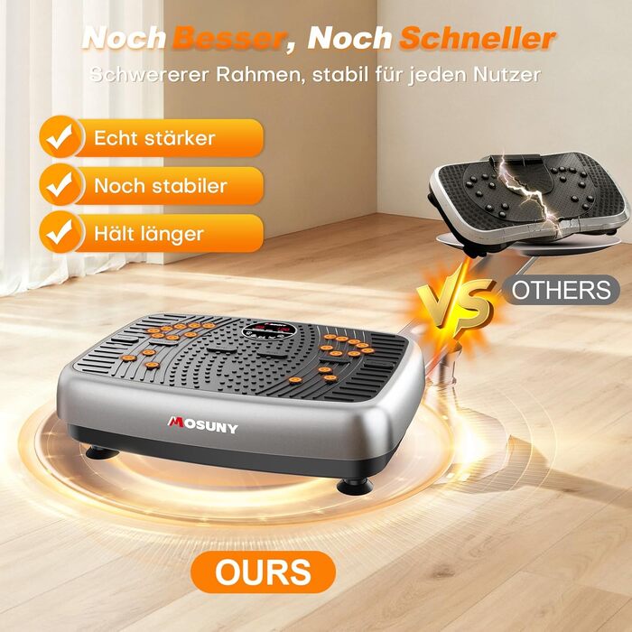 Віброплатформа для схуднення та фітнесу 2026 з подвійними двигунами, масажер для всього тіла та нарощування м'язів, витримує до 200 кг (450 lbs), сріблясто-сіра