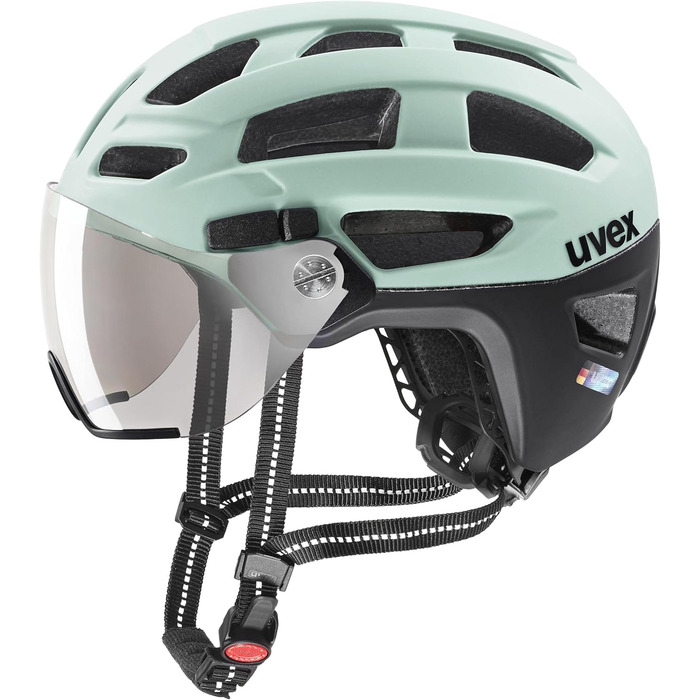 Велошолом uvex Finale Visor з візором та LED-світлом для міста, унісекс