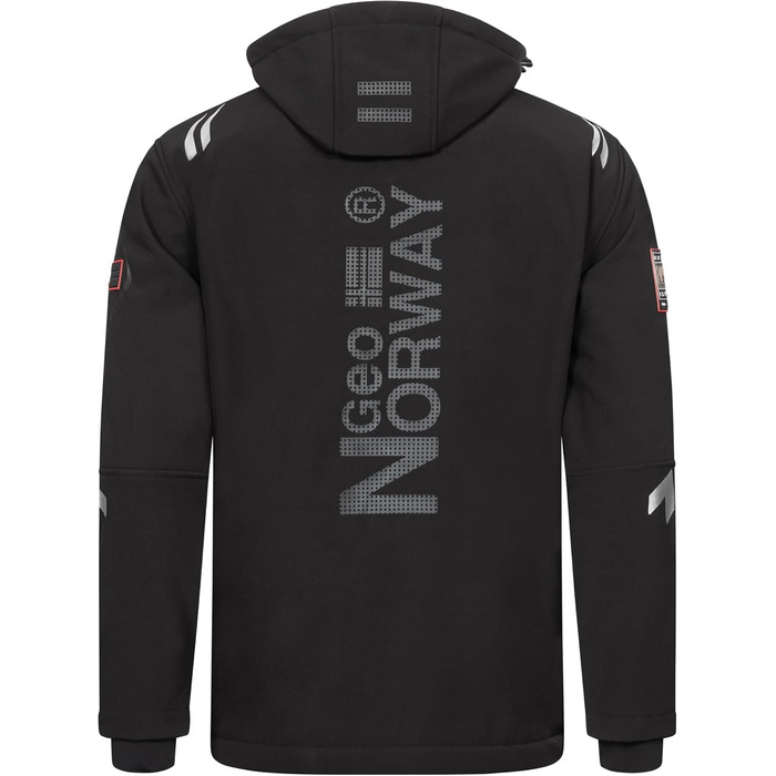 Чоловіча куртка-вітровка Geographical Norway Softshell на осінь-зиму, водонепроникна спортивна куртка, чорна, розмір M