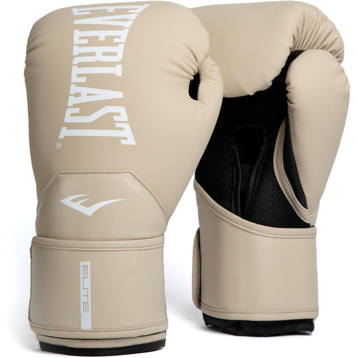 Боксерські рукавички Everlast Elite 2 10oz Gold/Black для спарингу та тренувань, Klettverschluss, ергономічний грифель