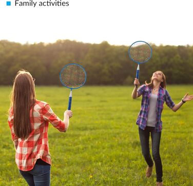 Набір для бадмінтону QKTYB для дітей від 4 до 8 років, легкий алюмінієвий, для початківців, з сумкою, для гри в приміщенні та на вулиці