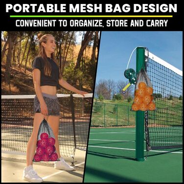 Піклбол м'ячі Outdoor, 40 отворів, 12 шт. - для спортивних ігор, висока пружність, довговічні, сумісні з усіма ракетками