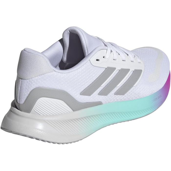 Жіночі кросівки для бігу adidas Runfalcon 5 з амортизацією Cloudfoam, білі/чорні (розмір 44 EU)