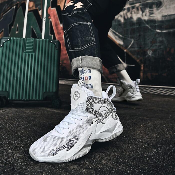 Баскетбольні кросівки для чоловіків та жінок. Легкі спортивні кросівки для ходьби, бігу та занять спортом. Зносостійкі, з антиковзкою підошвою. Розміри 36-45 EU, 38 EU. Кольори: білий, сірий.