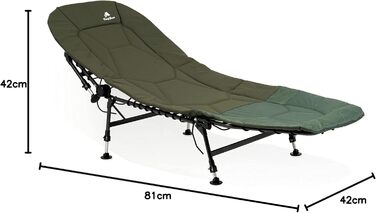 Крісло для риболовлі CampFeuer Angelliege XXL: стабільне, регульоване по висоті, з 6 ніжками та сумкою для перенесення