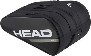 Тенісна сумка HEAD Tour XL для дорослих, чорна/біла, унісекс