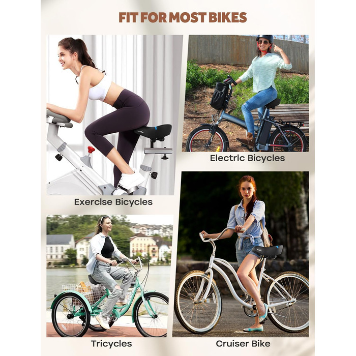 Широкий велосипедний сидіння для Peloton Bike & Bike+ (блакитний), заміна, для чоловіків та жінок, сумісний з Peloton, Echelon, електровелосипедами, круїзерами