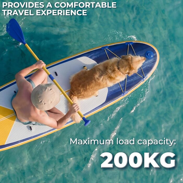 Надувний SUP Борд JUMMICO з рюкзаком (Тюрковий) - Комплект для Stand Up Paddling