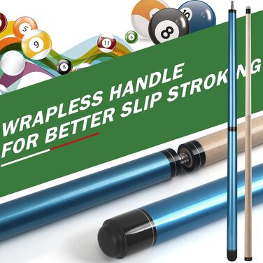 Бік-Стик для Більярдного Кийка, Jump Break Stick, 3 частини, 23~25oz (Blau)