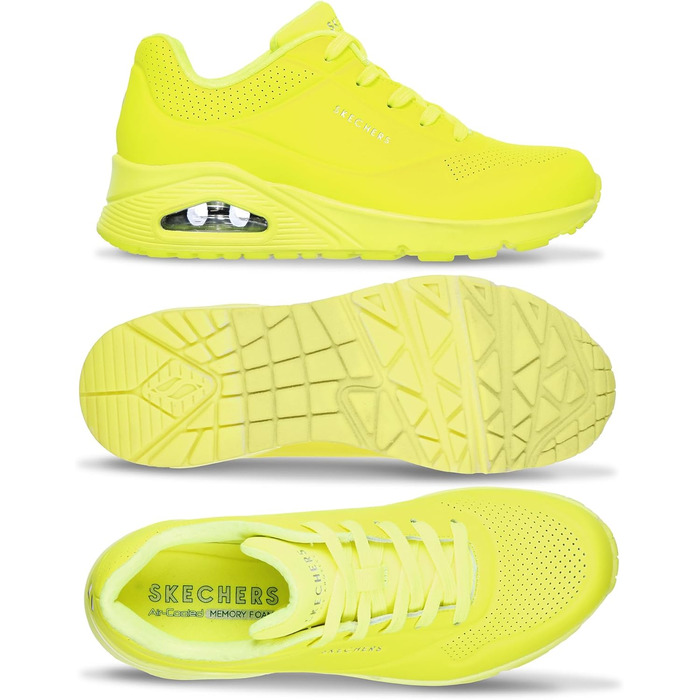 Кросівки жіночі Skechers UNO 73667/NORG жовті, розмір 39 EU - оригінальні та зручні