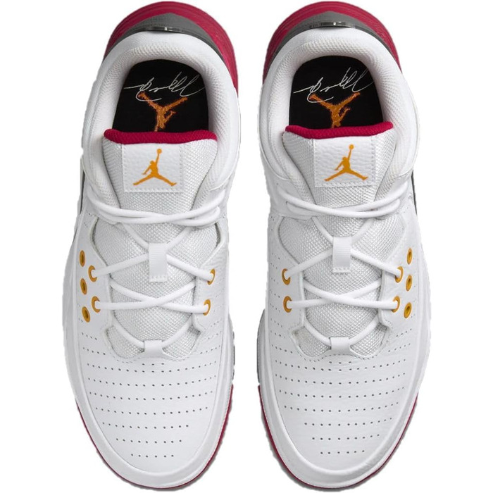 Кросівки Nike Jordan Max Aura 5 для баскетболу, 44.5 EU, білий, помаранчевий, кардинал