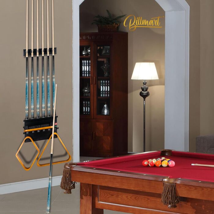 Тримач для київ (6 шт.) - стійка для більярдних київ, аксесуар для більярдного столу, чорний