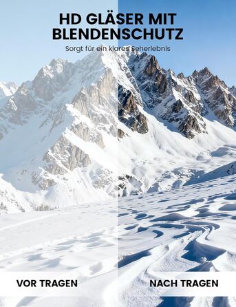 Ламікал - скі-маска для чоловіків та жінок, сноуборд маска з OTG - [Ultra HD, широке поле зору] - високоякісна скі маска з захистом від запотівання, для людей у окулярах, дзеркальна сноуборд маска, скі маска UV400 з захистом від відблисків - чорний каркас