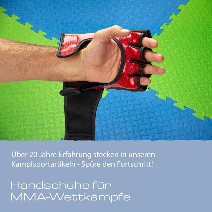Професійні MMA рукавички Ju-Sports Competition Pro Carbon, червоні, PU, з анатомічною амортизацією для змагань