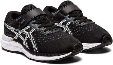 Дитячі кросівки для бігу ASICS Pre Excite 7 PS, чорно-білі, розмір EU 30