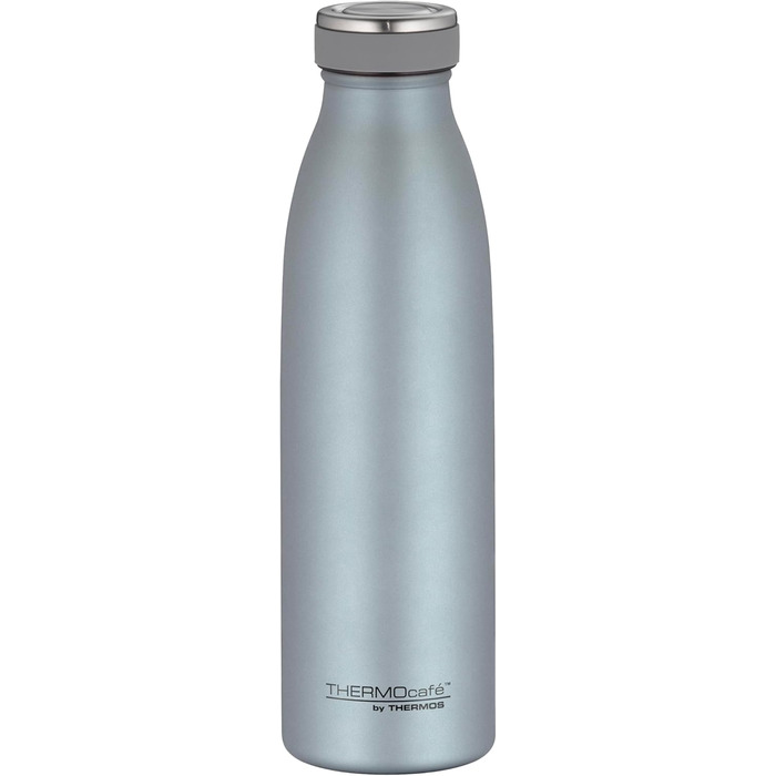 Термос-бутилка THERMOcafé Ice Blue 0,5 л, нержавіюча сталь, ізотермічна, для газованих напоїв, 12 годин гаряче, 24 години холодне, герметична, для школи, офісу та подорожей