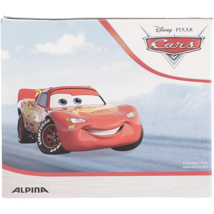 Дитячий велосипедний шолом Alpina Hackney Disney Cars, легкий, ударостійкий, з вентиляцією, можливість встановлення LED, розмір 51-56 см