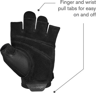 Рукавички Harbinger Pro Gloves: Легкі та гнучкі, для підтримки при помірному навантаженні, унісекс, чорний XL