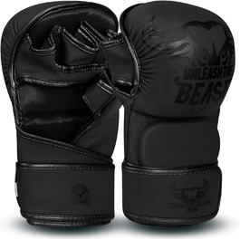 MMA рукавички BEAST RAGE для чоловіків і жінок, відкрита долоня, регульована фіксація зап'ястя, для єдиноборств, спарингів, кікбоксингу, муай-тай, тхеквондо