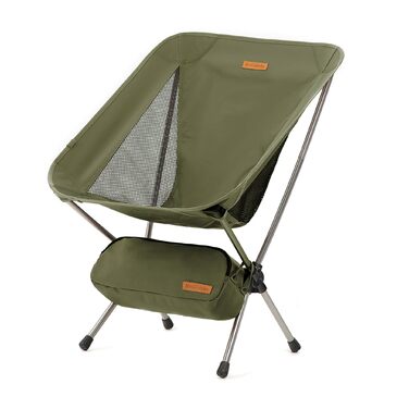 Крісло для кемпінгу Naturehike складне, портативне, легке, з сумкою, жовто-зелене