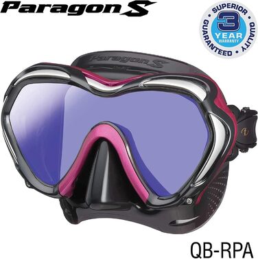Професійна маска для дайвінгу TUSA Paragon S з UV-фільтром, чорна