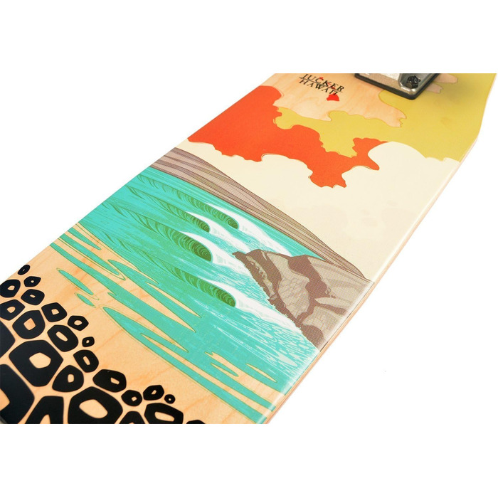 Скейтборд JUCKER HAWAII PONO KICK Woodyboard для дітей та дорослих, дерев'яний міні-лонгборд, круїзер для міста, повністю зібраний