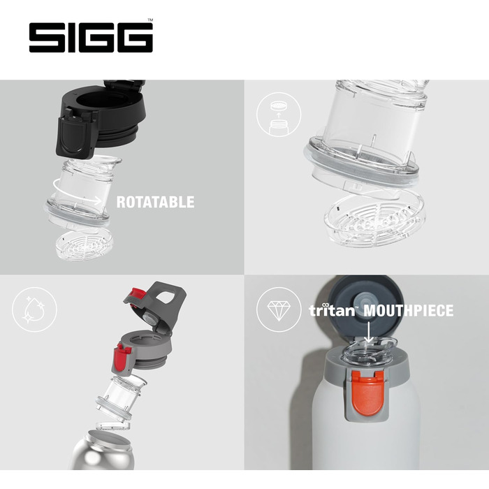 Термос пляшка SIGG Hot & Cold One 0,55 л з ситечком для чаю, нержавіюча сталь 18/8, герметична, BPA-free, червона