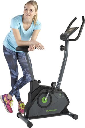 Велотренажер Tunturi Cardio Fit з ручним керуванням, пульсометром, тримачем для планшета та LCD-дисплеєм – для домашніх тренувань, реабілітації й початківців