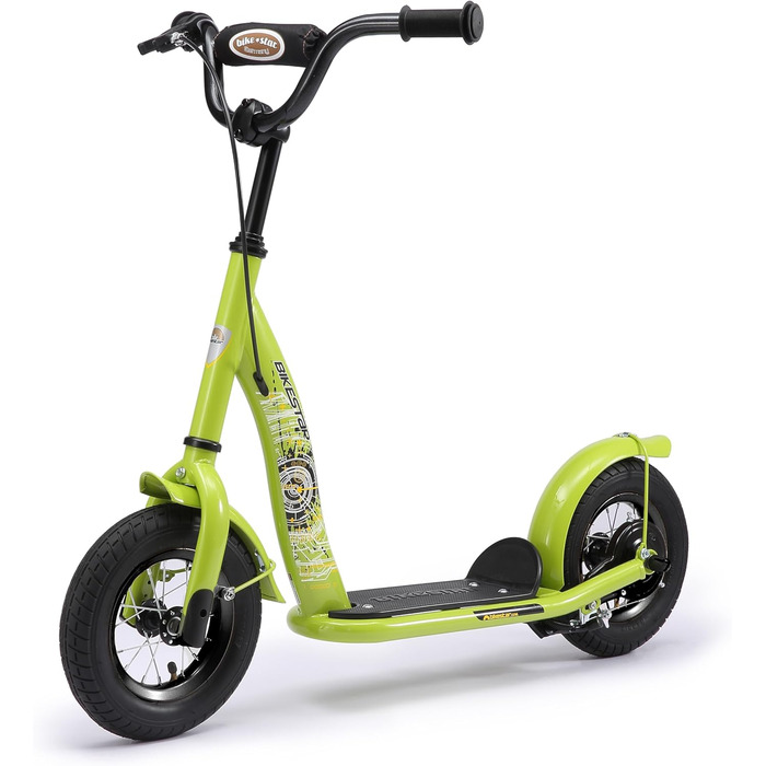 Дитячий роликовий самокат STAR SCOOTER з повітряними колесами (10 дюймів) для хлопчиків та дівчаток 4-5 років. Зелений