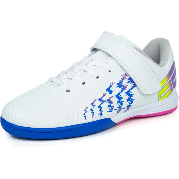 Дитячі футзальні кросівки JABASIC для залу (28 EU, білий/темно-синій)