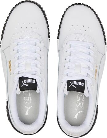 Жіночі кросівки Puma Carina 3.0 білі з золотими деталями, розмір 38 EU