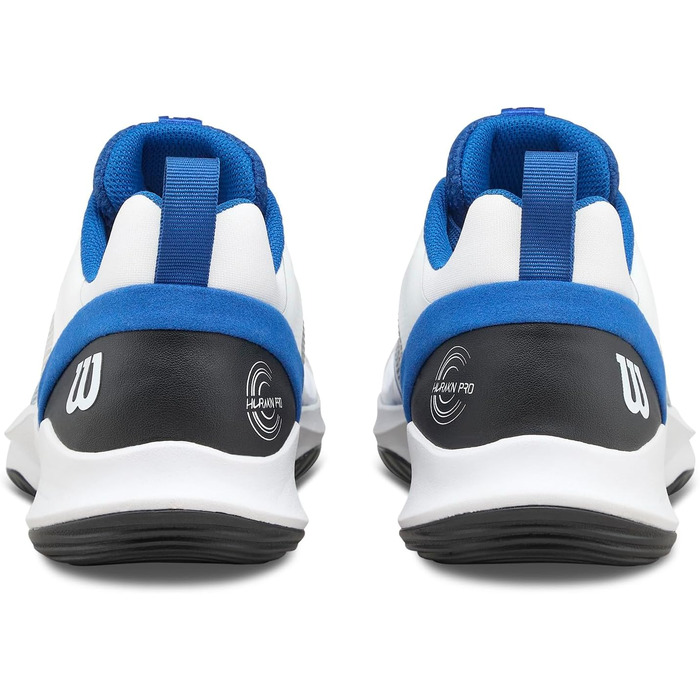 Взуття для падел-тенісу Wilson Hurakn Pro V2 для чоловіків (44 EU, X-широкий, білий, блакитний, чорний)