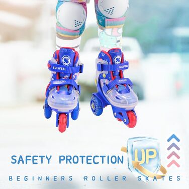 Ролики дитячі SULIFEEL регульовані, світлові, для дівчаток та хлопчиків, 3-точкові, для початківців, розмір S (29-32 EU), XS (25-28 EU)