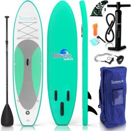 Надувна SUP-дошка SereneLife з повним комплектом аксесуарів, стійка дошка для сапбордингу для дітей і дорослих, надувний серфборд із сумкою, веслом, антиковзким покриттям і насосом
