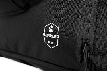 Спортивна сумка Bearformance Ultimate з рюкзаком, відділенням для взуття та вологих речей, для чоловіків і жінок, з переробленого PET, 42 л, чорна
