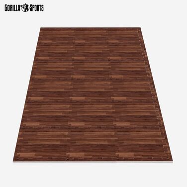 GORILLA SPORTS захисний килимок для підлоги EVA, 18 шт, 30x30 см, антиковзкий, пазловий, для тренажерів і фітнесу