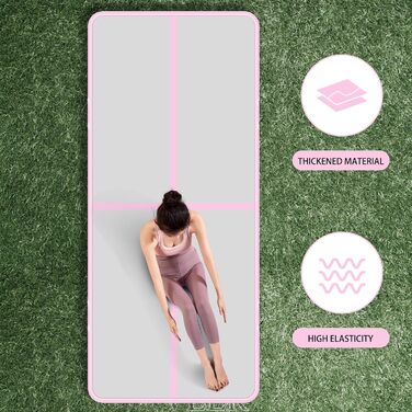 Надувний килимок для гімнастики BPB з електричним насосом. 10 футів. Килимок для акробатики, тренувань, гімнастики, йоги, пілатесу, бойових мистецтв та відпочинку на пляжі. Розмір: 300x100x10 см