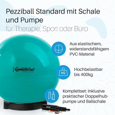 Гімнастичний м'яч Pezziball Standard з підставкою та насосом