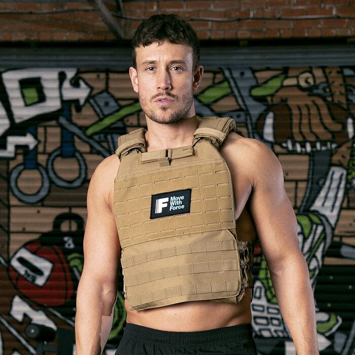 Жилет-обтяжувач Force Fitness 2 кг, чорний, для тренувань