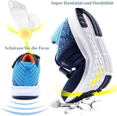 Дитячі кросівки для хлопчиків та дівчаток, спортивні, легкі, дихаючі, для бігу та фітнесу, унісекс, блакитні, 26EU