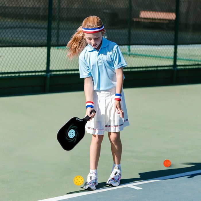 Набір пікбол-ракетки Achiou - пікбол-ракетки з високопродуктивною поверхнею з скловолокна, легкі, з сумкою, для чоловіків та жінок, 2 м'ячі для пікболу (outdoor та indoor)