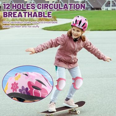 Набір захисту для дітей: наколінники, налокітники та шолом для роликів, велосипеда та самокату (3-10 років)