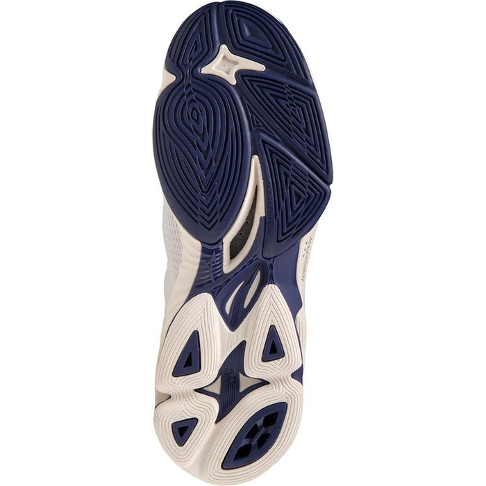 Волейбольне взуття Mizuno Wave Lightning Z7 Mid - Біло-блакитне, висока видимість, розмір 38.5 EU