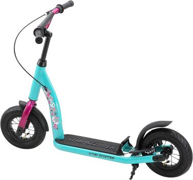 Дитячий самокат STAR SCOOTER з надувними колесами 10 дюймів, для дітей від 5 років, міський, регульована висота, нове покоління