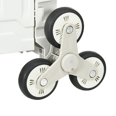 Трансформер для підйому сходами HOMCOM – мобільна складана коробка для перевезення вантажів. Максимальне навантаження: 65 кг. Білий колір.